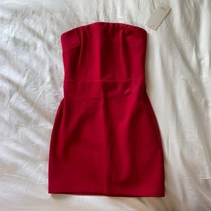 Tobi XS Strapless Red Dress